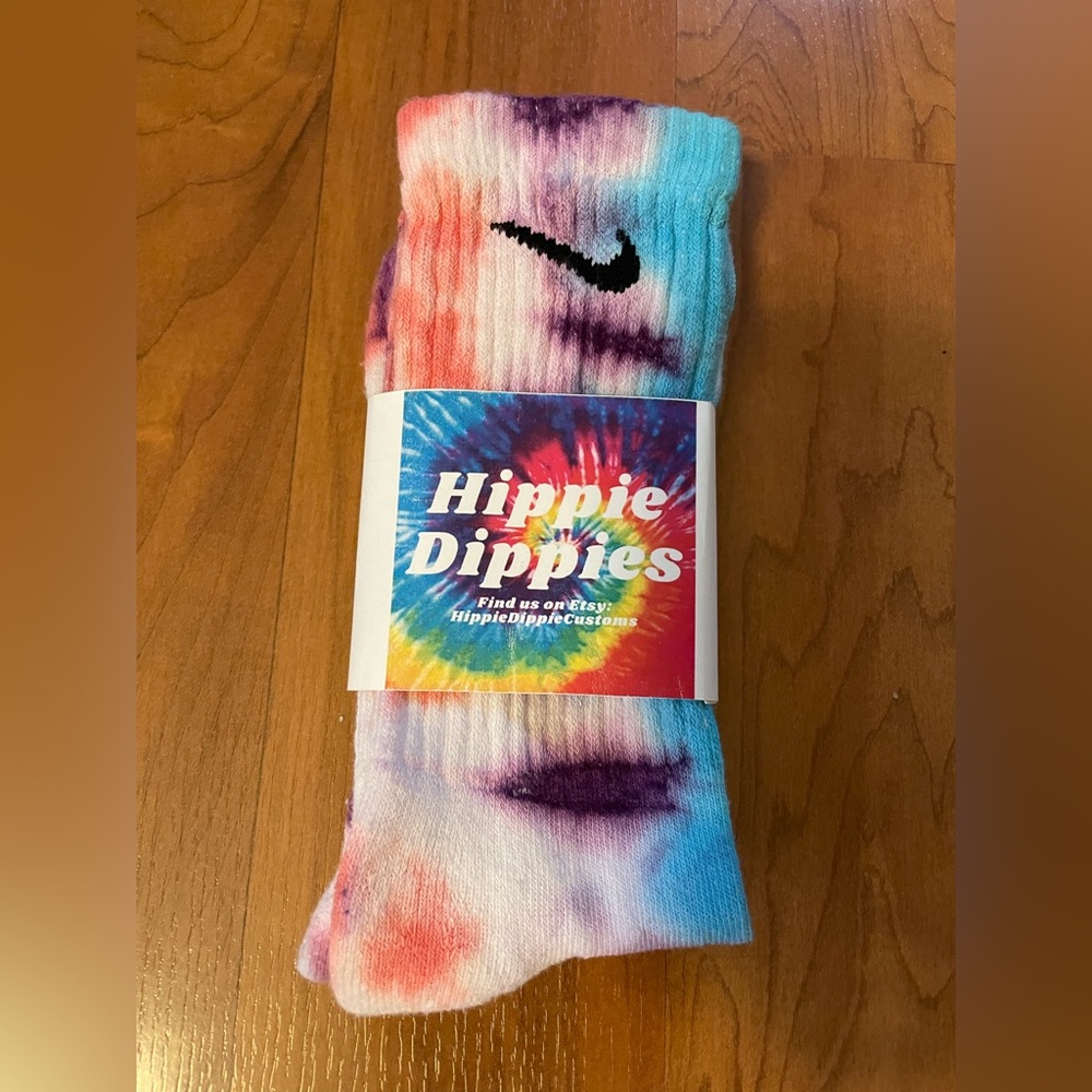Tye Dye Nike Socks Hippie Tie Dye Custom Hand Made Socks